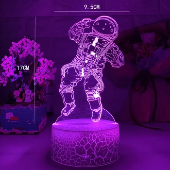 Naujas Spalvas, Keisti 3D Astronautas Naktį Lempa LED Iliuzija Vaizdo Nakties Šviesos Vaikai Miegamojo Puošmena Miega Lempos Geriausios Dovanos Vaikams
