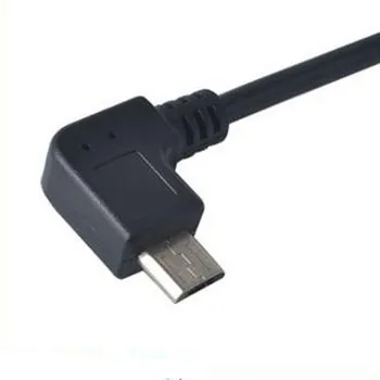 Naujas USB 2.0 OTG Moterų 90 Laipsnių Kampu Micro USB Male Kabelio Laido Adapteris, 