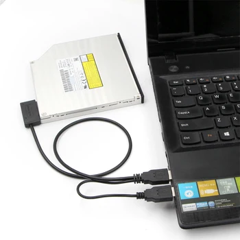 Naujausias 3 Modeliai USB 2.0 Mini Sata II 7+6 13Pin Adapteris Keitiklis, Laidas, Nešiojamąjį CD/DVD ROM Slimline Ratai