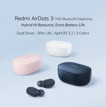 Naujausias Xiaomi Redmi AirDots 3 Belaidės Ausinės Hibridas Vocalism Bluetooth 5.2 CD-lygis Garso Kokybės Mi Tiesa Belaidė laisvų Rankų įranga