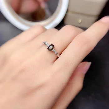 Naujos gamtos žvaigždės safyro žiedas 925 sidabro moterų žiedas yra puošni ir akį traukiantis šalies stiliaus papuošalai
