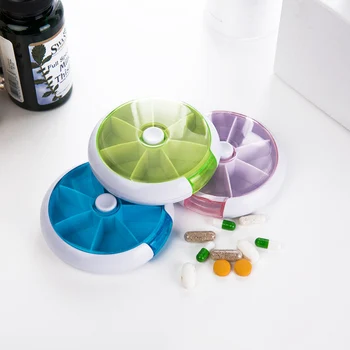 Naujos Savaitės Sukasi Tablečių Dėžutė Kelionės Tabletes Atveju Splitter Tabletes Organizatorius Medicina Box 7 Dienos, Tabletes Cutter Tablet Bakas