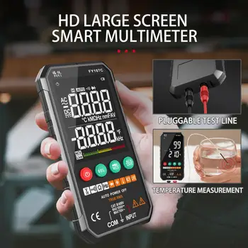 NCV Spalvotas Ekranas, Smart Multimetras-Ultra plonas Multimetras Įtampos Dažnis Talpa Varžos Matuoklis 6000 Skaičiuoja, Automatinė Bėgo