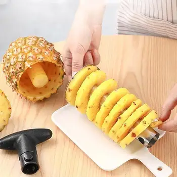 Nerūdijančio Plieno Ananasų Skustukas Cutter Vaisių Peilis peilis spirale Ananasų pjovimo staklės Lengva naudoti virtuvės maisto ruošimo įrankiai
