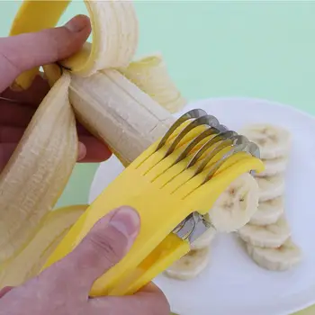 Nerūdijančio Plieno Bananų Slicer Įrankius, Vaisių, Daržovių Dešra Slicer Salotos Sundaes Įrankius, Kepimo Įrankiai, Virtuvės Reikmenys Prietaisai