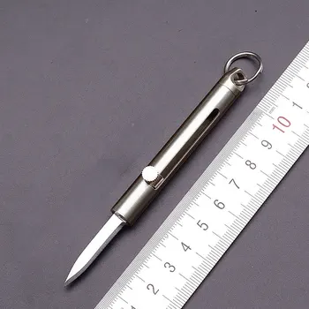Nešiojamų Ašmenys Mini Aliuminio Lydinio Pavasario Peilis Daugiafunkcinis Lauko savigynos Įrankis Atlikti EDC Nuimamas Atidaryti Express Knive