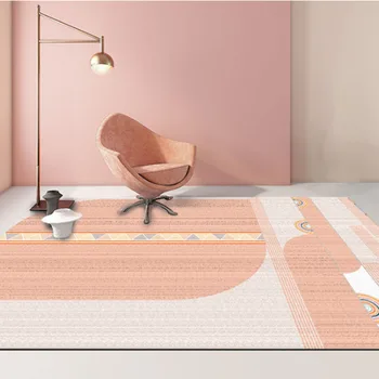 Nordic IN Pink Geometrinis Modelis Kilimų Kambarį Miegamojo staliukas Mat Kambario Lovos Antklodė Namų Puošybai