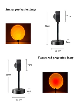 Nuotolinio Valdymo Saulėlydžio Projekcija Naktį Žibintai Live Transliacijos Fone Atmosfera Vaivorykštė Lempos Apdaila, Miegamojo