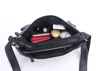 Oda moterų maišas natūralios odos minkštas juodos odos moteriška maišelį ponios petį krepšys krepšys crossbody krepšys moteriška