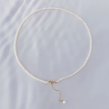 OEVAS 925 Sterlingas Sidabro Elegantišką perlų Vėrinį 40 + 5cm Diamond Karoliai Moterų Šalis Fine Jewelry