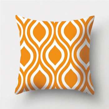 Oranžinė Geometrinis Modelis Dekoratyvinės Pagalvėlės Užvalkalas Poliesterio, Pagalvėlė Apima, Mesti Pagalvės, Sofos, Apdailos Pillowcover 40923