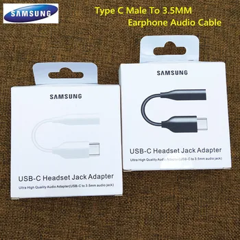 Originalus Samsung USB C Tipo Ausinių Lizdas Adapteris, 3,5 MM Ausinių Garso Kabelis Galaxy S20+ S20 Ultra A60 A80 A90 Note10 Pro/10+
