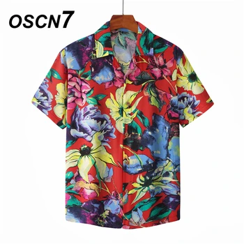 OSCN7 Atsitiktinis Atspausdintas Trumpas Rankovės Marškinėliai Vyrams Gatvės 2021 Havajai Paplūdimio Negabaritinių Moterų Mados Harujuku Marškinėliai Vyrams sss111