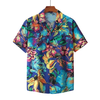OSCN7 Atsitiktinis Atspausdintas Trumpas Rankovės Marškinėliai Vyrams Gatvės 2021 Havajai Paplūdimio Negabaritinių Moterų Mados Harujuku Marškinėliai Vyrams sss111
