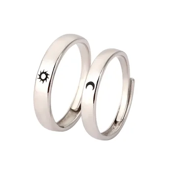 OTOKY Žiedai mylėtojų Reguliuojamas Žiedas Papuošalai, žiedai, moterų pora žiedus, sidabro žiedas moterims vestuvinis žiedas sidabro Jubiliejų mergaitės