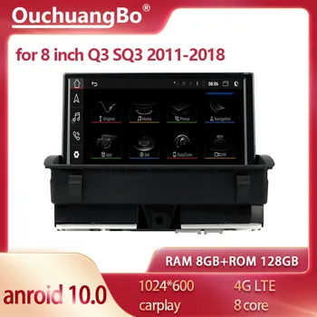 Ouchuangbo automobilio multimedijos 8 colių Q3 SQ3 2011-2018 CarPlay automobilio radijo vaizdo autoradio gps navi 