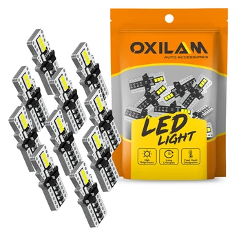 OXILAM 10vnt Auto Lemputė T10 W5W LED 194 LED Lemputė Canbus Automobilių Stovėjimo Padėtį, Interjero Šviesos Audi, Mercedes, Volkswagen, Volvo