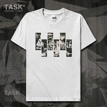 Pasaulyje žinomų tapybos serija t-shirt Picasso Naujų Meno Tapybos Guernica trumpomis rankovėmis drabužius medvilnės vasaros Harajuku Streetwear