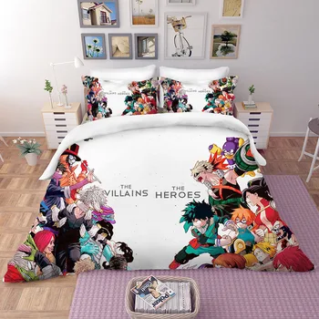 Patalynės Komplektai Mano Anime Herojus akademinės bendruomenės MUMS/Europe/UK Dydžio Antklodė Lova Padengti Antklode Padengti Pagalvės užvalkalą 3 Gabalus Rinkiniai Childen Suaugusiųjų