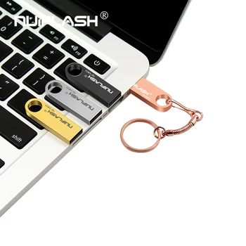 Pen drive USB 2.0 64GB 32GB USB Flash Drive 16GB 8GB Pen Drive USB Stick Vandeniui Metalo Usb flash Realias galimybes