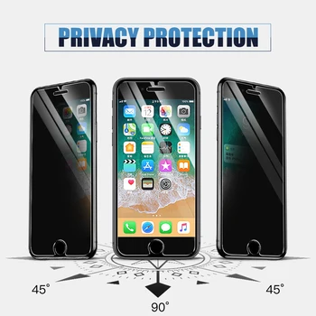 Pilnas draudimas Privačių Screen Protector, iPhone 6 7 8 Plus SE 2020 Antispy Grūdintas Stiklas iPhone 11 X XS MAX XR tamsinti Stiklai