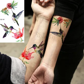 Planetos Drugelio Ausys, Seksualios Laikinos Tatuiruotės Moterys Suaugusiųjų Hummingbird Geometrinis Netikrą Tatuiruotę Vandeniui Kūno Menas Tatoos Decal