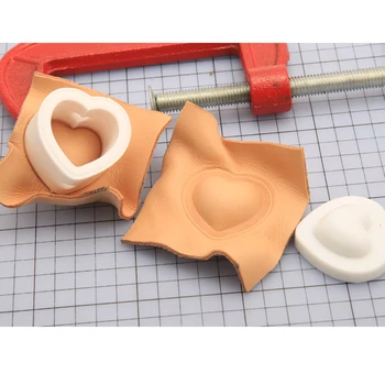 Plastikiniai Amatų Odos Pelėsių 30mm Mažas Širdies Formos Pelėsių 