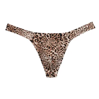 Plus Size Leopard vyriškos apatinės Kelnės Sexy Apatiniai Kvėpuojantis Elastinga Underpant Jockstrap porno kraujavimas iš Seksualus apatinis Trikotažas, Erotinis Ne-Mikroelementai-Šortai