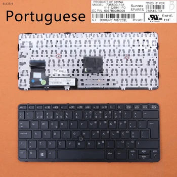 PO portugalijos Nauja Klaviatūra HP Elitebook 820 G1 820 G2 720 G1 720 G2 725 G2 Nešiojamas Black Rėmas su Rodykle NR. Apšvietimu