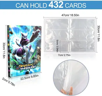 Pokemon Kortas, Albumas, Knyga Nauja 432PCS Animacinių filmų TAKARA TOMY Anime Žaidimo Kortelės VMAX GX EX Savininkas Kolekcijos Katalogą Vaikai Kietas Žaislai Dovana