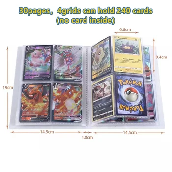 Pokemon Kortas Albumą Knyga prancūzų Animacijos Anime Naujas 240PCS Žaidimo Kortelės VMAX GX EX Savininkas Kolekcijos Katalogą, Vaikas, Kietas Žaislas Dovana