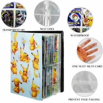 Pokemon Kortas Albumą Knygos 240Pcs Pikachu Kolektorių Laikiklis Anime Žaidimo Kortelės Rišiklio Katalogą Viršaus Pakraunama Sąrašą, Žaislai, Dovanos Vaikams
