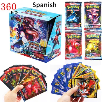 Pokemon Kortas Žaislai ispanijos Prekybos Kortų Žaidimas Sword Shield Surinkimo dėžė Kortelės Espada Eskudas Pokmon Kortų Žaidimas Vaikams