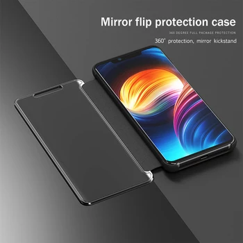 Prabanga Apkalos Smart Veidrodis, Flip Case for Samsung Galaxy S10 S10+ Plius Odinis Telefono Atgal Atvejais Samsungs10 Galaxys10plus S10plus