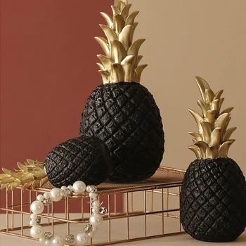 Prabanga Keramikos Ananasų Šiaurės Vaisių Formos Auksinis Ananasas Apdailos Namų Svetainės Ramadanas Apdailos Dovana