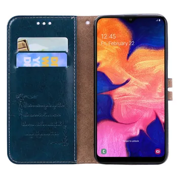 Prabangus Odinis Flip Case For Samsung Galaxy A10 10 Padengti Piniginės Atveju, Samsung Galaxy A10 A105F Magnetinio Coque Funda Etui
