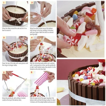 Praktiškas Minkštas Tortas Šokolado Apdailos Pelėsių Kūrybos Plastiko Tortas Stovi Tortas Paramos Struktūrą 