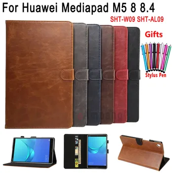 Premium Odos Atveju Huawei Mediapad M5 8 8.4 SHT-W09 SHT-AL09 Tablet Smart Atveju, Huawei Mediapad M5 8 8.4 Padengti Funda