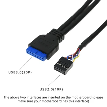 Priekiniai Atveju Skydelis USB3.0+USB3.0+H D Audio Jungtis Uostai/I Lenta+Vidaus Vielos