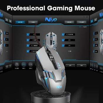 Profesionalus Žaidėjas Pelės DPI Reguliuojamas Silent Spustelėkite Gaming Peles Laidinio Pelėms PC Nešiojamas Ne 