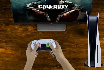 PS5 Nykščio Kepurės Kristalų FPS Kepurės Skaidraus Silikono Valdiklio Dangtelio PS5/PS4 kadrų per sekundę duomenų Valdytojas Gamepad Valdytojas Nykščio Spaustuvai