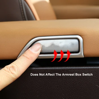 QHCP Automobilio Sėdynėje Langelį Perjungti Mygtuką Padengti Apdailos Lipdukai Rėmo Metalo 4Pcs Reikmenys 