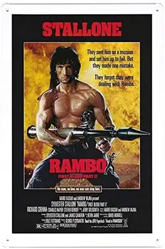 Rambo Filmo Plakatas Metalo Skardos Pasirašyti Sienos Lenta,Lenta Metalo Pub Retro Alavo Pasirašyti Sienos Dekoro Juosta Pub Klubas Dekoratyvinis
