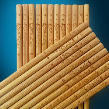 Rankų Darbo Natūralios Bambuko Medienos Lazdelės Sveikas Kinijos Koksuojant Pjaustyti Lazdos Daugkartinio Naudojimo Hashi Suši Maisto Stick Dovana, Stalo Reikmenys