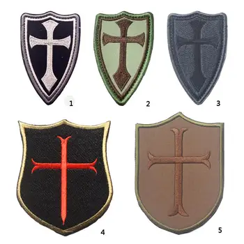 Raudonojo Kryžiaus Riteris Tamplierius Shield Siuvinėjimo Pleistrai Emblemos Emblema Priedą 