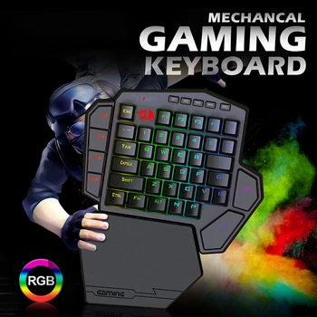 Redragon DITI X K601 RGB Apšvietimu Viena ranka Mechaninė Klaviatūra Desktop/Laptop Karšto Keitimu, Žaidimų Klaviatūrą CSGO PC Gamer