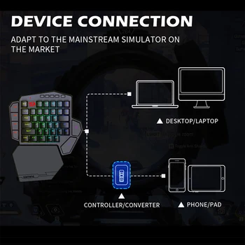 Redragon DITI X K601 RGB Apšvietimu Viena ranka Mechaninė Klaviatūra Desktop/Laptop Karšto Keitimu, Žaidimų Klaviatūrą CSGO PC Gamer