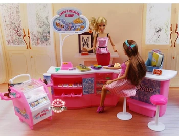 Restoranas Barbie Princesė Dovanų Rinkinys didelė prabanga vila virtuvės mergina žaislas žaisti namuose vaikams