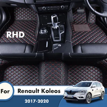 RHD Kilimai Kilimėliai Už Renault Koleos 2020 M. 2018 m. 2019 m. 2017 Oda Automobilių Kilimėliai Custom Auto Pėdų Pagalvėlės Stiliaus Automobilių Padengti