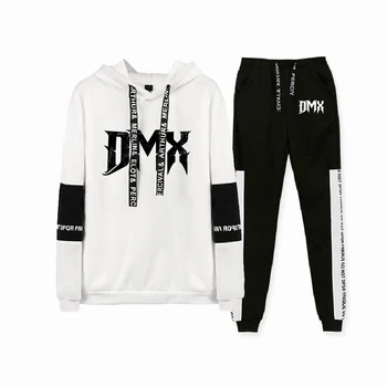 Rip DMX Hoodie Unisex Tracksuit Dviejų dalių Komplektas Hoodie+Sweatpants Moterų, Vyrų Rinkiniai Harajuku Mados Drabužių Streetwear